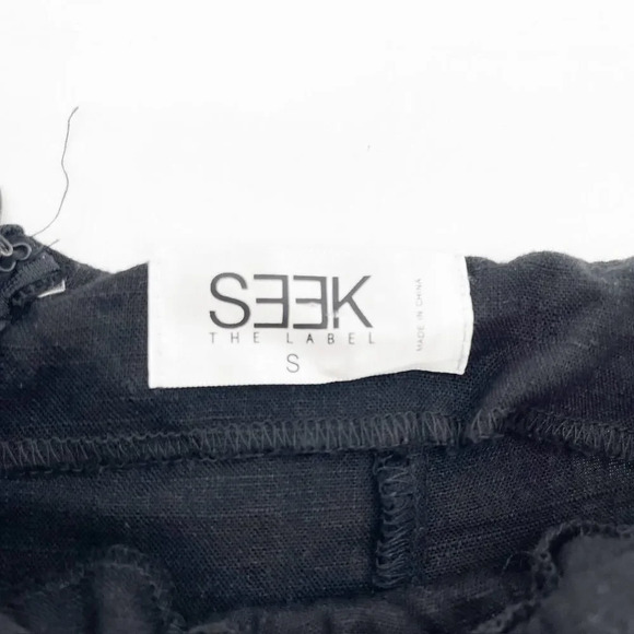 LF Seek Women's Black Lace Up High Waist Mini Shorts Size S - Picture 3 of 4